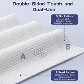Disposable Face Towel, 400 Count Face Clean Towels, for Washing Soft Cotton Dry Wipes Facial Cloths Towelettes for Washing and Drying, Facial Tissue for Cleansing, Skincare and Makeup Remover