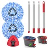 JEHONN Spin Mop Replacement Heads, Base, Handle for O-Cedar EasyWring