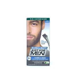 Just for Men Brush-In Color Gel for Mustache, Beard & Side Burns M 45 Dark Brown 1 ea (Chemical Hair Colouring)