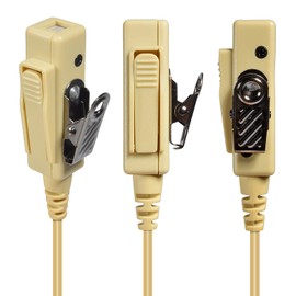HYS Surveillance 2 Way Radio Earpiece Acoustic Coil Ear Tube Headset for Motorola XPR 6000 XPR6500 XPR6550 XPR 7000 XPR 7550 XiR-P8200 XiR-P8268 Walkie Talkie (Beige)