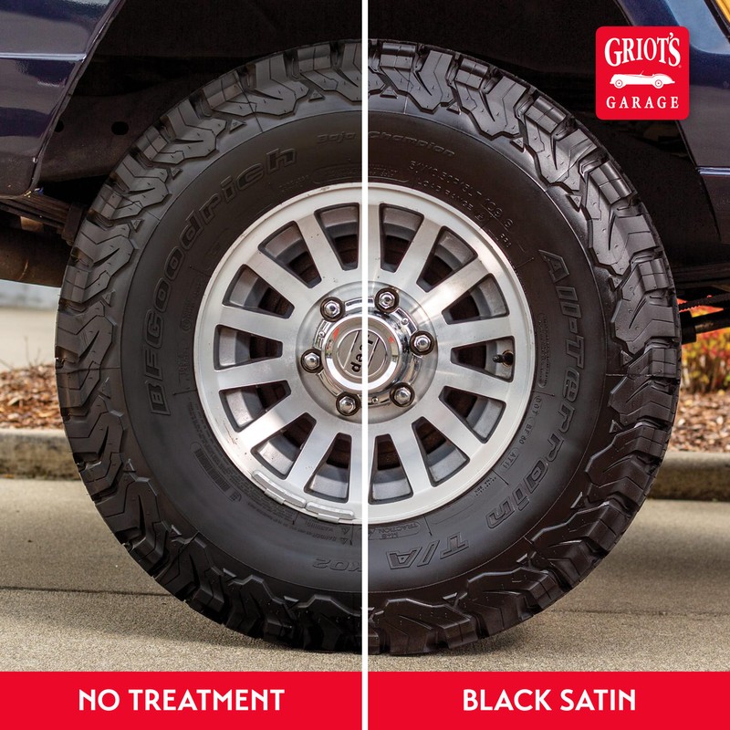 Griot's Garage Black Satin Tire Coating, Provides a Low-Gloss, Satin