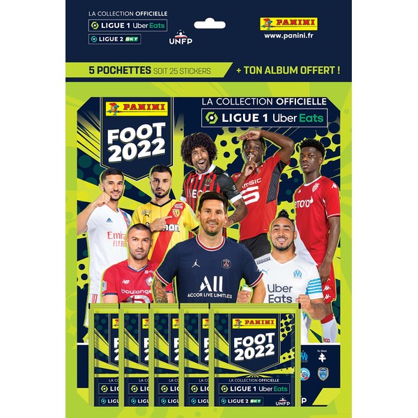 Panini 004192SPCFGD Football League Stickers 1 2021-22 5 Pockets + 1 Free Albums