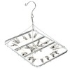Multifunction Aluminum Alloy Laundry Drying Rack with 26 Clips for