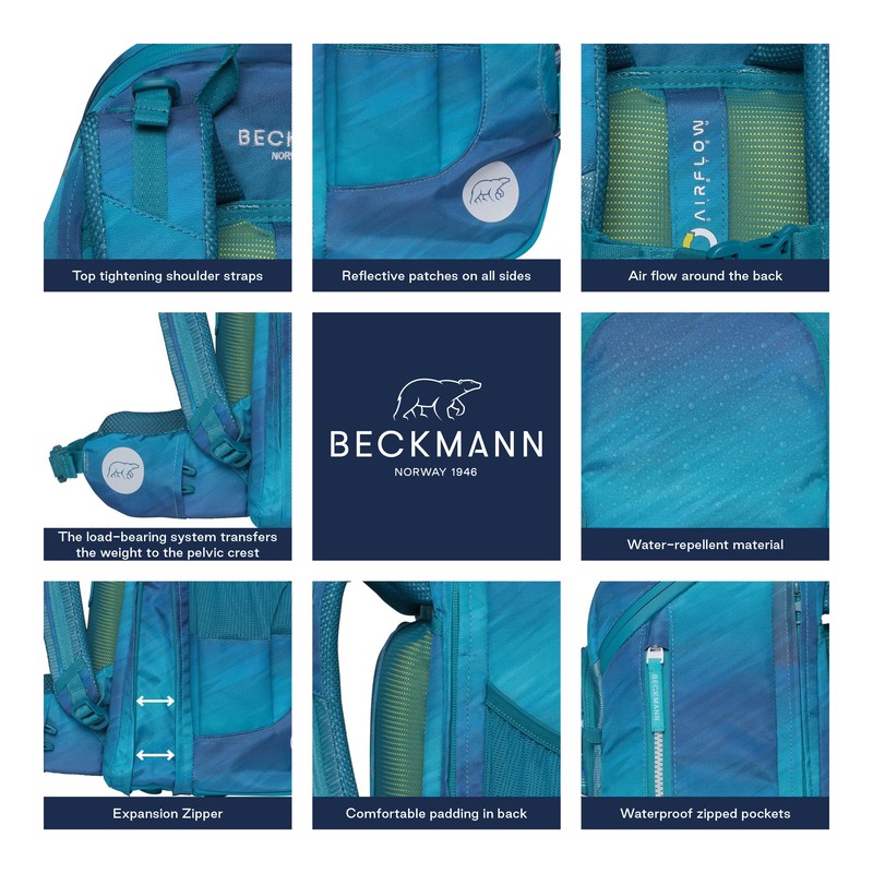 Beckmann Active Air FLX School Backpack for 1st-2nd Grade Kids,