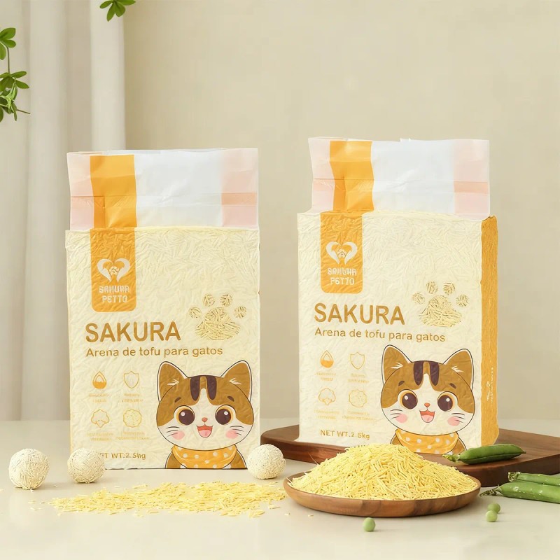 3pcs Tofu Arena Para Gatos 6 Litros Limón