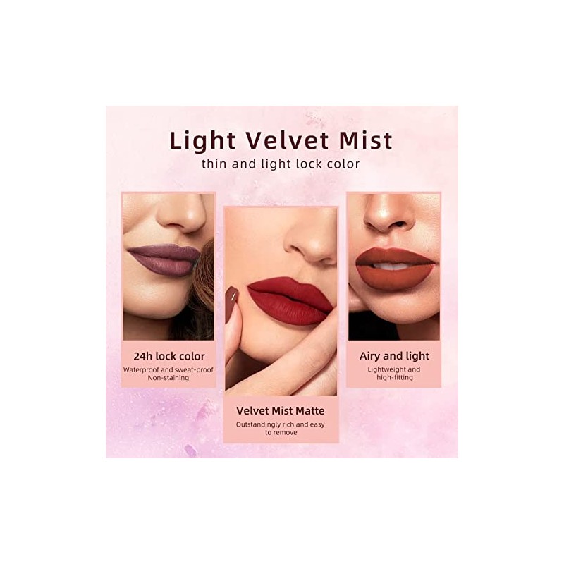 BestLand Kit De Maquillaje De Labios Con 12 Labiales Mate,