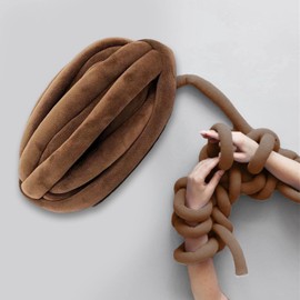 Arm Knitting Yarn | Cotton Tube Yarns for Chunky | Machine Washable Chunky Cotton Yarn for Handmade Throw Blanket Pet