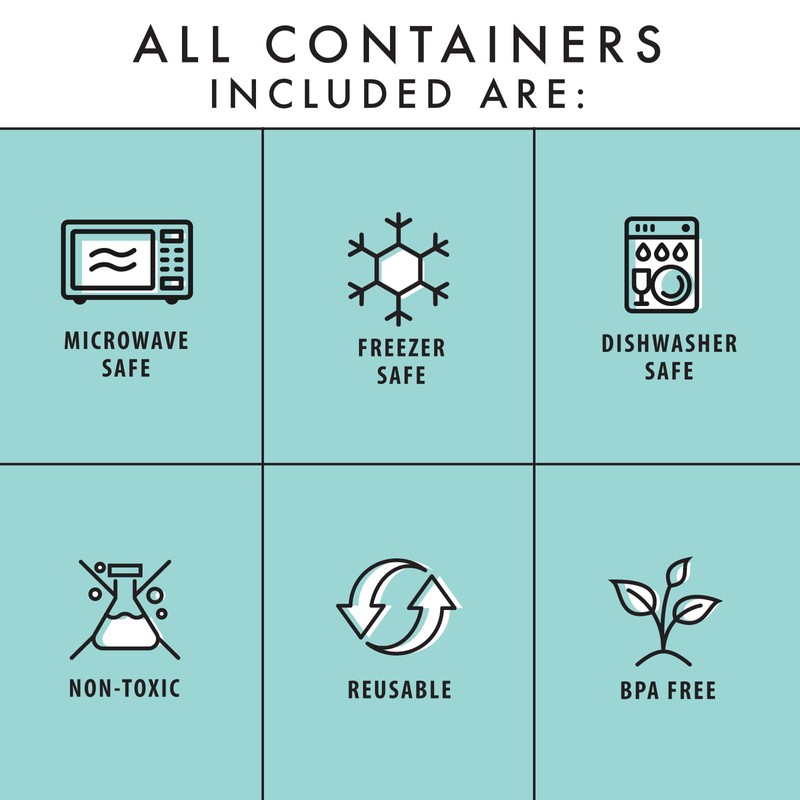 Fit & Fresh Small Plastic Containers With Lids 4 oz,