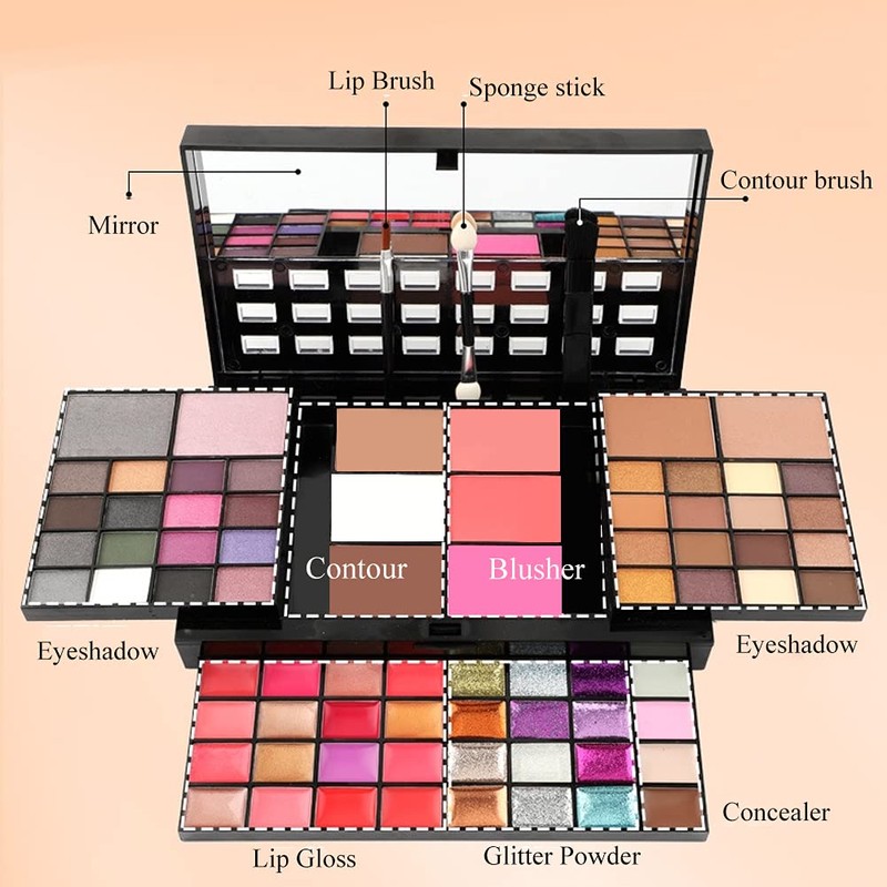 74 Color Makeup Kit All In One Makeup Gift Set