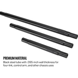 IMCA Approved 3/4 Thread Swedged Steel Tube, 14 Inch, Black