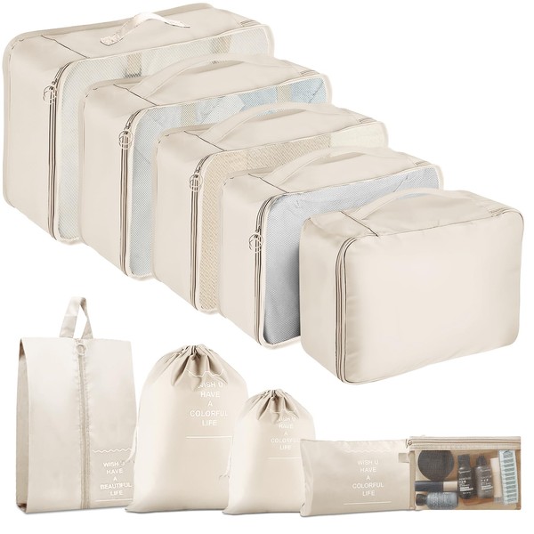 10 Set Packing Cubes for Suitcases, Packing Cubes Travel Essentials