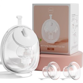 NCVI Wearable Breast Pump Cup Accessories Suitable for 8138/8787/8786/8122-3, Hands Free Breast Pump Cups, 21/24/28mm Flanges, 1 Pack