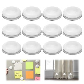 Shower Curtain Weighted Weights, 12 Pairs White Shower Curtain Magnet, Round Tablecloth Weights for Curtains Tablecloths Shower Curtain