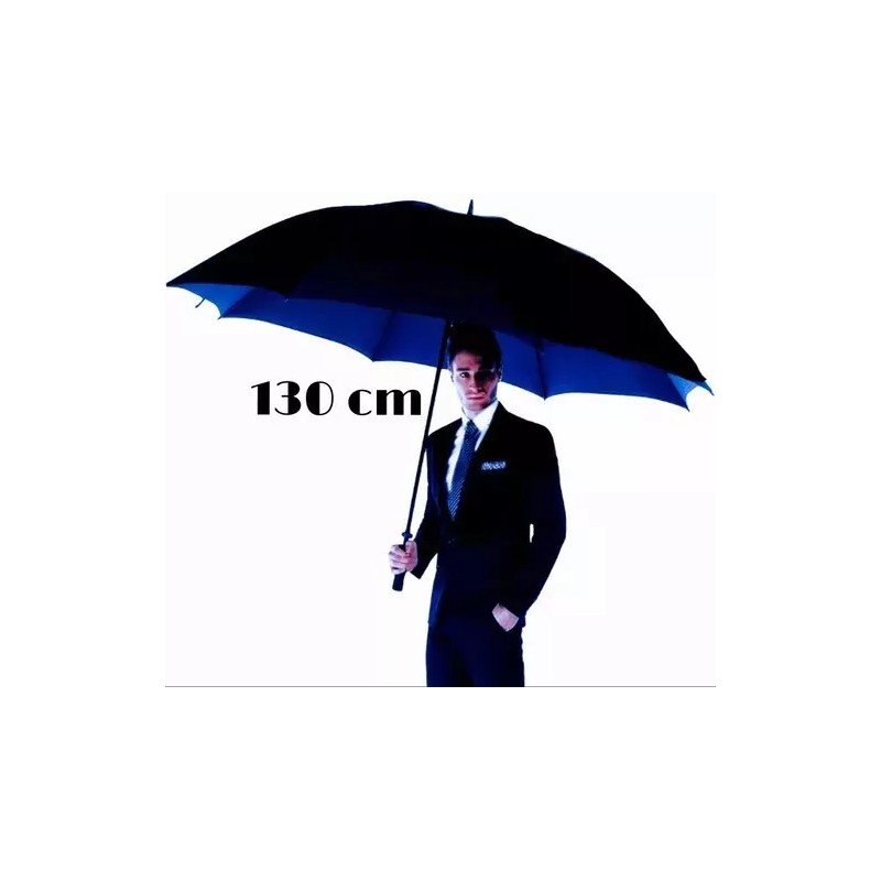 ML Paraguas Sombrilla Jumbo Golf Doble Tela 130 Cm Azul