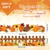 Whaline 69FT Fall Bulletin Board Borders Thanksgiving Autumn Fence Flower