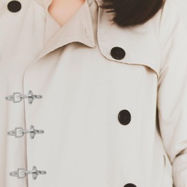 NOLITOY 2 Pairs Buckle Toggle Buttons,Metal Clip Buckles DIY Waist Belt Connector for Coat Clothes Chain Strap Bag Length Shorten Clasps Chain for Bag Accessories, Silver, 5.00X2.70X1.50CM