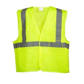 Classic High Visibility Hi Vis Safety Vest - Fluorescent - 100% Poly Knit (Medium, Fluorescent Yellow)