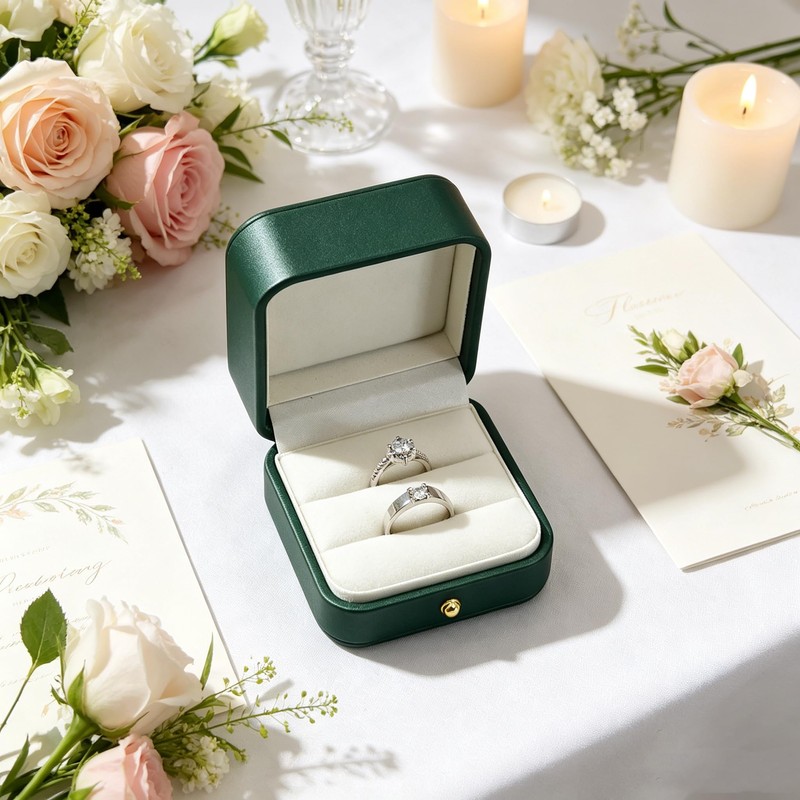 MTJYQYF 2 Slots Jewelry Ring Box - Engagement Ring Box