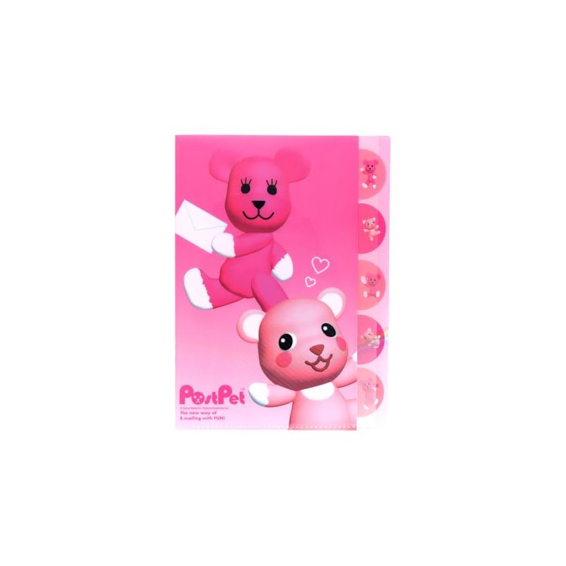 Sun-Star Stationery S2174448 PostPet Goods, Clear File, A4 Size, 5