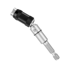 Domisyee Magnetic Pivoting Bit Tip Holder 1/4 Inch - 90 mm Flexible Bit Extension - Hexagonal Bit Holder with 20° Swivel Mode for Narrow Spaces or Corners