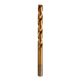 Pack of 12, 9/64-Inch Titanium Nitride Coated Drill Bit, Premium M2 High Speed Steel, Jobber Length, for Metal, Plastic, Wood