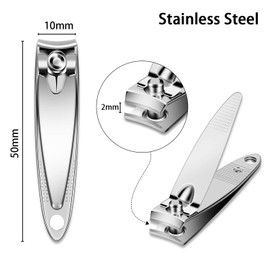 Mudder 28 Pcs Fingernail Nail Clippers Bulk Stainless Steel Toenail Clippers Thick Portable Travel Manicure Kit for Men and Women(Simple Style)