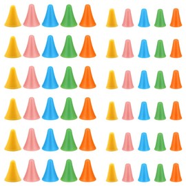 TRKETK 60 Pcs Knitting Needles Point Protectors Multi Colored Knitting Needle Stoppers Knitting Accessories Needle Tip Stoppers Cap Holder for Sewing Stitching Weaving Craft Quilting DIY Art Sewing