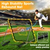 JIRTEMOT 3.7 x 3.7 FT Soccer Rebound Net, Yellow