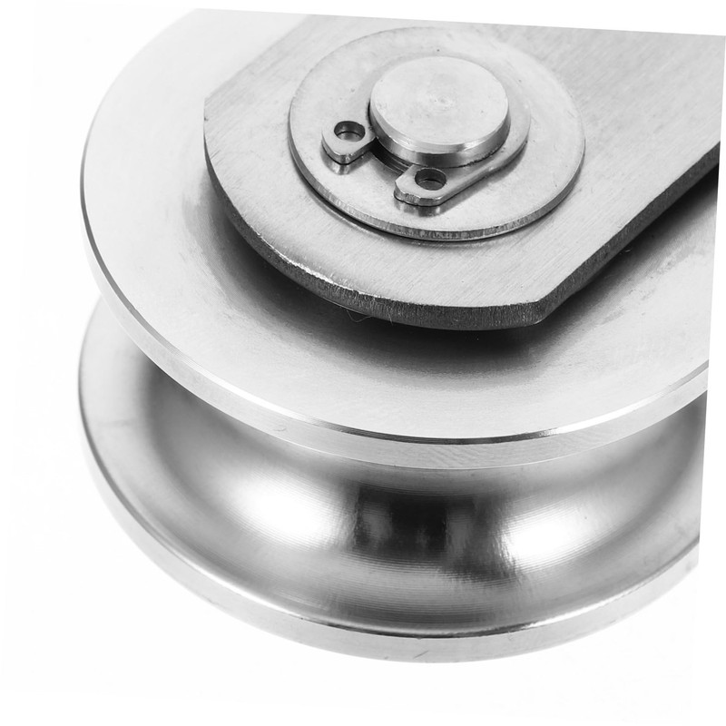 Operitacx Heavy Duty Stainless Steel Pulley Wheel Double Bearings Caster