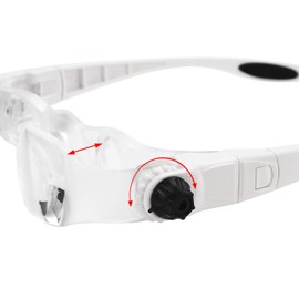 Afinder Lupenbrille Kopfband Lupen 1.5X bis 3,8X Handy Lupe Standlupe Kopflupe Stirnband Lupe Hände Frei Brillenlupe für Brillenträger Hobby Lesen Elektriker Juweliere Handwerk Reparatur