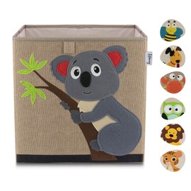 Lifeney Children's Storage Box I Practical Storage Box for Any Nursery I Kids Play Box Cute Toy Box I Basket for Storage of Kids Toys Dark Koala