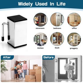 Door Stopper - Pocket Size and Mobile - Hangs on Door Hinge and Keeps Door Open - for Firemen, Movers, Hotels & Stores - Door Holder Keep Door Open - Hang and Go Doorstop -1.75”