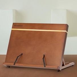 MEEDEN PRO A3 Tabletop Easel with Page Clips, 2 in 1 Versatile Drawing Board for Painting & Book Stand for Reading, 7-Position Adjustable Desktop Easel with Rubber Bands, Foldable Cookbook Holder