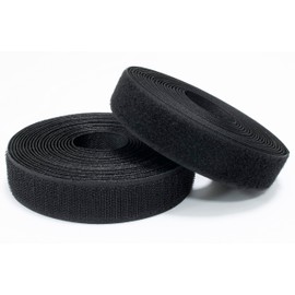 AERZETIX - C65927 - Velcro tape / roll 25 mm 5 metres - organiser/cable tie - strap for clothes bags - made of polyamide and polyester - colour: black