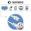 sonero Stromkabel Kaltgerätekabel 3 Polig, 7,50m, 90° Winkel Schutzkontakt Schuko