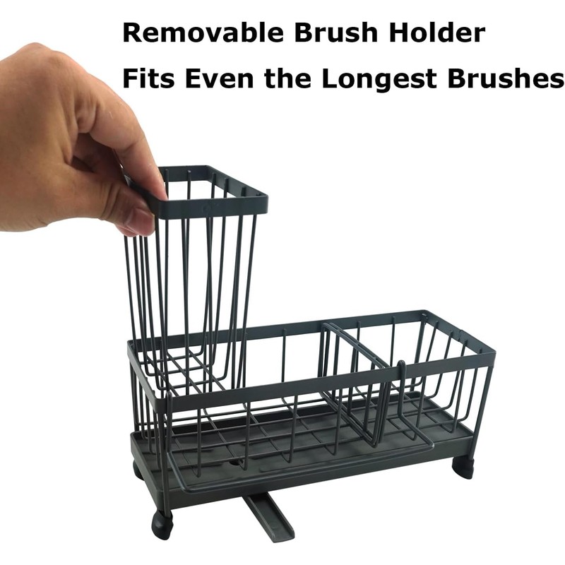 QUMOX Sink Caddy Organizer with 360° Rotatable Spout – Adjustable