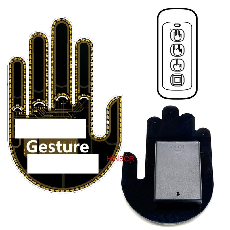 HINSCR Led Gesture Light Remote Control Multi-Function car Warning Light