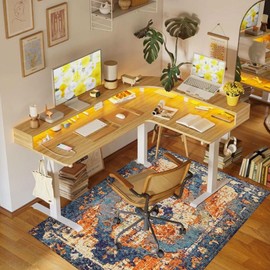 Office Chair Mat for Hardwood Floor, 36"x48" Desk Chair Mat for Rolling Chair Easy to Clean, Anti-Slip Floor Protector Rug Easy Glide Desk Computer Chair Mat for Hard Floor Home Office(Blue Orange)