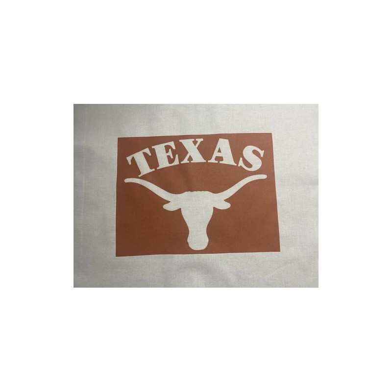 1 Texas Longhorns Quilt Block SEWING BLOCK QUILT SQUARE Fabric