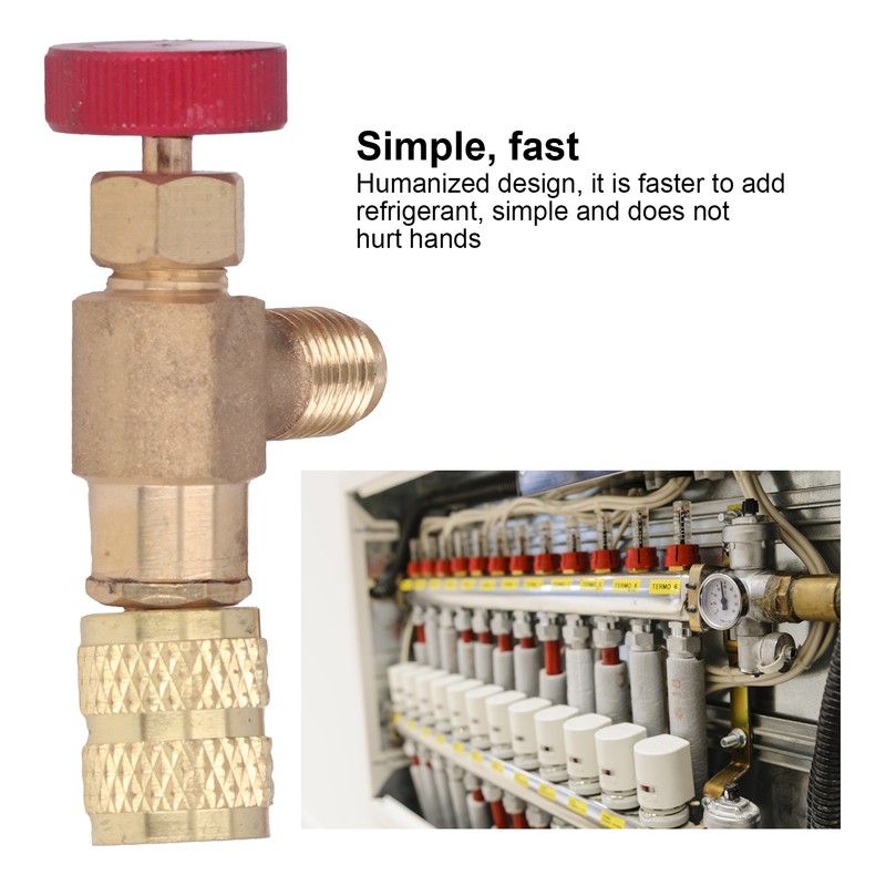 2PCS Refrigeration Control Valve 1/4SAE Male Thread 5/16SAE Female Thread