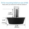 sourcingmap M6 x 10 x 20mm Furniture Glide Leveling Feet