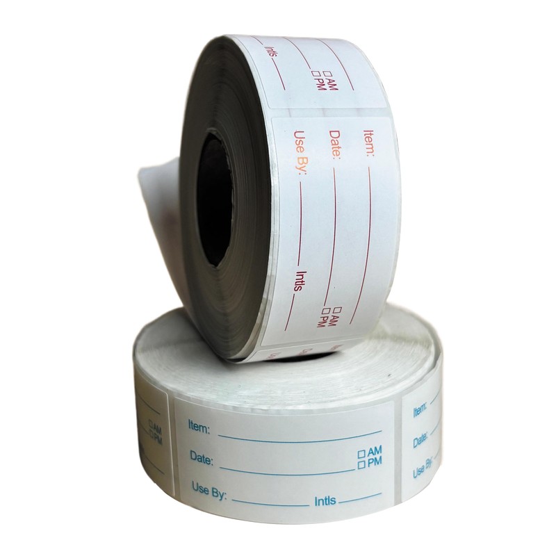 2 Rolls 1000 Labels Removable Food Labels, Waterproof Self-Adhesive Freezer
