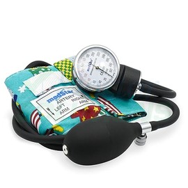 MEDSTAR | Baumanómetro Aneroide Pediátrico Con 3 Brazaletes Neonatal, Pediátrico, Infantil (Muñequitos)