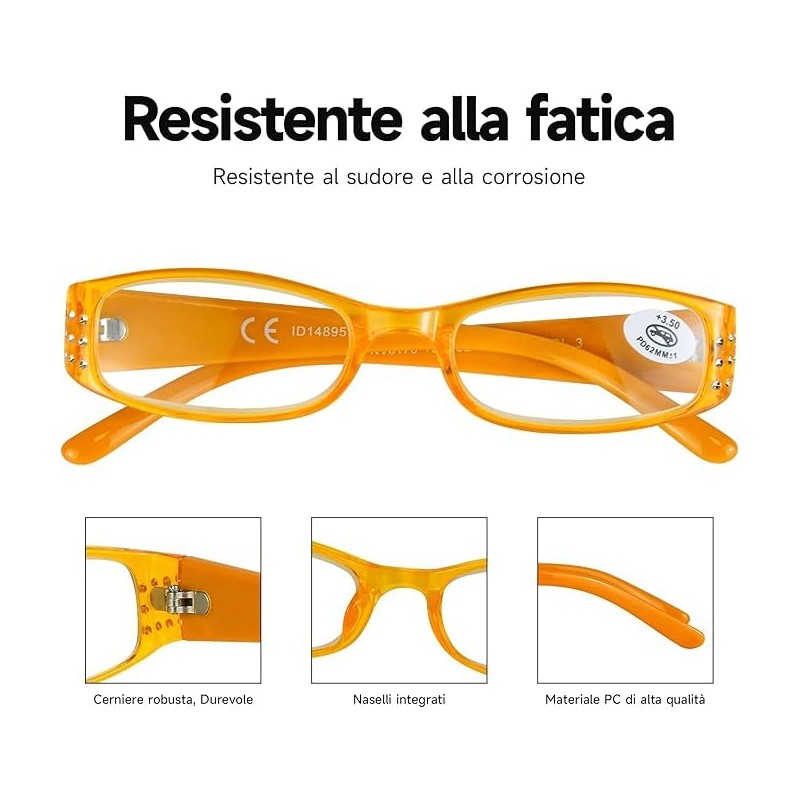NEW VISION Lesebrille fur Damen Herren Federscharnier Brille Anti-Müdigkeit Blendfreie