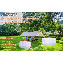 JINSADU Portable Water Tank Water Storage Tank for Camping with Spigot Hose Plastic Water Container Water Storage Container for Emergency Water Storage Hiking Outdoor(Size:21gallon / 80L)