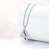 QGJNSGC Carved Tears Keepsake Ash Necklace Urn Pendant Cremation Memory