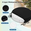 Wellsin Outdoor Bistro Chair Cushions, 3-Layer Waterproof Round Outdoor Cushions