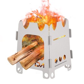 Lixada Camping Stove Wood Burning Stove Portable Stainless Steel Backpacking Stove for Picnic BBQ Camp Hiking