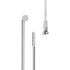 LUXU Bicycle Spokes 36 Pieces with 36 Brass Nipples 70-109 mm, Diameter 2 mm Mountain Bike Steel Spokes 14G, for MTB Wheel Spokes, E-Bike, Downhill, Trekking, City Bikes and More