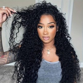 Asteria Half Wig Human Hair Water Wave With Drawstring 3 In 1 Glueless Half Wigs Water Wave Curly Half Wig Human Hair Wig Seamless Flip Over Beginner Friendly No Lace Wigs 16 Inch